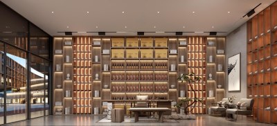 新中式烟酒店3D模型下载